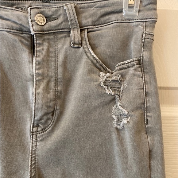 American Eagle Outfitters Green Skinny Distressed Jeans - Picture 4 of 8